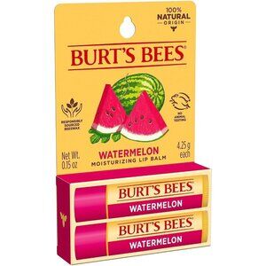Burt's Bees Moisturizing Lip Balm - Watermelon With Beeswax Tint-Free 2pk